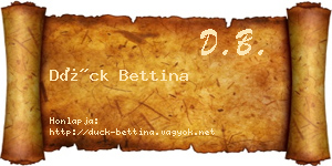 Dück Bettina névjegykártya