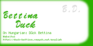 bettina duck business card